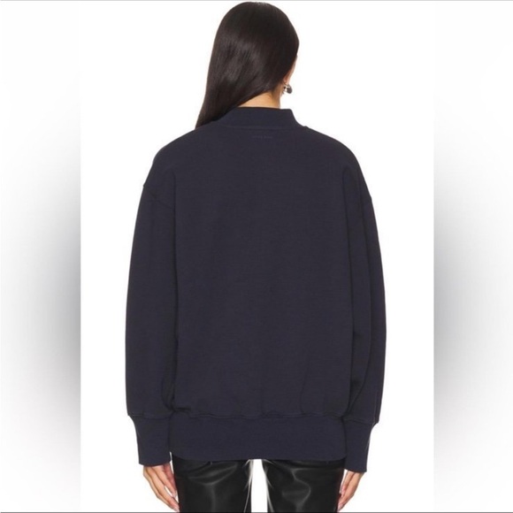 Price firm TY! NWT Anine Bing Bradie sweatshirt in navy - size small - Picture 3 of 7